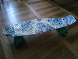 Скейт Пенні борд Penny board Graffics 22 Light Blue Rose