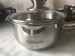 Ківш із нержавіючої сталі та кришкою Мaestro MR-3510-14S 1л ø14см фото від покупців 14
