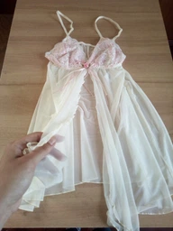Нічна сорочка жіноча з сіточки та мережива Felisiya Lingerie Шампань 4-003с320S