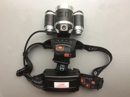 Налобный фонарь Bailong Rj-3000 T6 на 3 LED лампы Черный