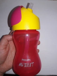 Чашка с трубочкой Philips AVENT 300 мл 12 мес+ Розовая (SCF798/02) фото от покупателей 7