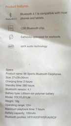 Наушники Xiaomi Mi Sport Bluetooth Black (YDLYEJ01LM_B) фото от покупателей 1