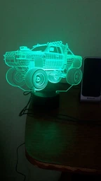 3D нічник подарункова нічна LED лампа світлодіодний світильник Автомобіль 4 з пультом ДК 16 кольорів адаптером на usb батарейках з акрилу для будинку спальні дитячої оригінальний романтичний подарунок хлопцю чоловіку 3DTOYSLAMP фото від покупців 4