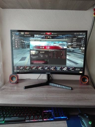 Монитор 23.5" Samsung Curved C24F396F (LC24F396FHIXCI) - HDMI-кабель в комплекте