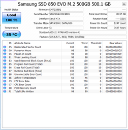SSD диск Samsung 850 Evo series 250GB M.2 SATA III 3D V-NAND TLC (MZ-N5E250BW) фото от покупателей 3