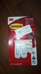 Гачок 3M Command стандартний малий 0.45 кг 2 гачка 4 смужки Білий (17002) фото від покупців 7