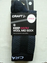 Упаковка зимових шкарпеток CRAFT Warm Wool Mid (2 пари) 1905544-999900 Black/White 43/45 фото від покупців 11