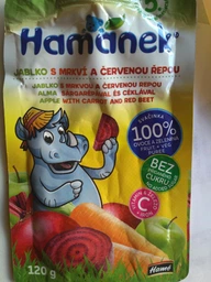 Пюре Hamanek Pouch Яблуко, морква і червона ріпа 120 г (bc-344232) фото от покупателей 4