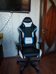 Кресло для геймеров DXRacer Racing OH/RW288/NBW (черное/голубые и белые вставки) (62109) фото от покупателей 8