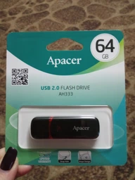 USB флеш накопичувач Apacer 64GB AH333 Black USB 2.0 (AP64GAH333B-1)
