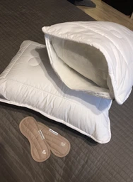 Подушка для сна IDEIA Air Dream Exclusive 50x70 Антиаллергенное волокно два съёмных чехла, с молнией, белая (4820182653490) фото от покупателей 9
