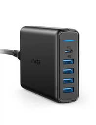 Зарядний пристрій Anker PowerPort 5 - 63W 2xQC3.0 & 3xUSB PowerIQ Black (A2054L11) фото від покупців 1