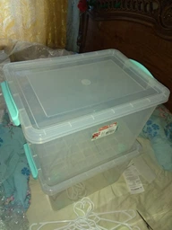 Контейнер для зберігання Irak Plastik на колесах 35 л Прозорий (4672kmd) фото від покупців 4