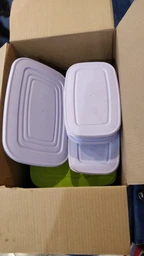 Контейнер для харчових продуктів Алеана прямокутний 0.95л, прозорий/бузковий (167023) фото от покупателей 1