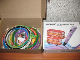 3D-ручка MyRiwell 2 RP100B Розовая с Набором Эко Пластика 129 метров (12 цветов) и Трафаретами