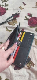 Жіночий вертикальний гаманець ST Leather з натуральної шкіри бордового кольору великий розмір (bg194fash33) фото від покупців 3