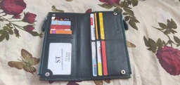 Жіночий вертикальний гаманець ST Leather з натуральної шкіри бордового кольору великий розмір (bg194fash33) фото від покупців 1