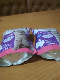 Упаковка влажного корма для кошек Леопольд Мясной корм Ассорти с курицей и индюшкой в желе 24 шт по 100 г (4820185491686-24) фото от покупателей 5