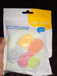 Губка мягкая, мочалка для купания BabyOno (Розовая)