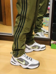 Мужские кроссовки кожаные Nike Air Monarch Iv 415445-101 42 (8.5US) 26.5 см Белый/Черный (885259549476)