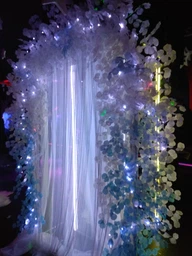 Світлодіодна гірлянда нитка LTL довжина 4.5м 50led на батарейках блакитна Blue фото від покупців 12