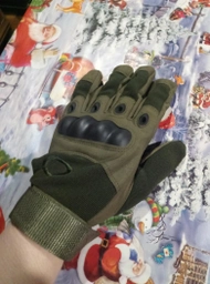 Перчатки тактические с закрытыми пальцами и усиленным протектором OAKLEY размер XL оливковые BC-4623 фото от покупателей 1