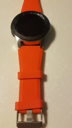 Силіконовий ремінець Watchbands для Samsung Gear S3 / Samsung Galaxy Watch 46mm Silver - зелений (WB001GREEN) фото від покупців 11