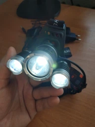 Налобный фонарь Bailong Rj-3000 T6 на 3 LED лампы Черный