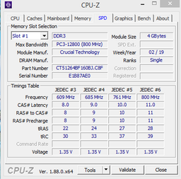 пам'ять Crucial 4Gb SO-DIMM DDR3L 1600 C11 (CT51264BF160BJ) 1.35v фото от покупателей 2