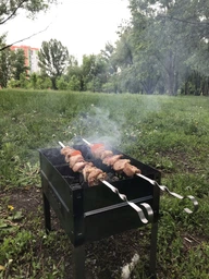 Мангал в коробці, збірний, для гриля, шашликів, в похід, барбекю, для дачі або в подарунок, розкладний, Кемпінг Cheap