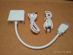 Адаптер STLab HDMI - VGA, 0.15 м с кабелями аудио и питания от USB (U-990 black)