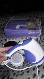 Ручний Електричний вібромасажер Relax shaped Антицелюлітний для всього тіла вібромасажер для схуднення 5 насадок масажер для рук, спини, шиї фото від покупців 10