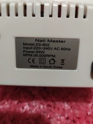 Фрезер для маникюра и педикюра Nail Master ZS-602 65 Вт 45000 об/мин Черный (аппарат для маникюра и педикюра) + Пилочка для ногтей "волна" Lilly Beaute фото от покупателей 10