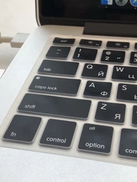 Защитная накладка на клавиатуру MacBook Pro Air 11" 13" 15" 17" US с русской раскладкой фото от покупателей 5