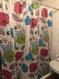 Шторка - занавеска для ванной Мій Дім Colorful flowers 180х180 NJ10108 фото от покупателей 6