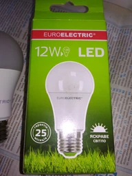 Лампочка EUROELECTRIC LED А60 12W E27 4000K 220V (LED-A60-12274(EE)) фото от покупателей 1