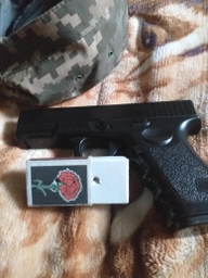 Дитячий Страйкбольний пістолет із Кобурою Glock 17 Galaxy G15+ метал чорний фото від покупців 2