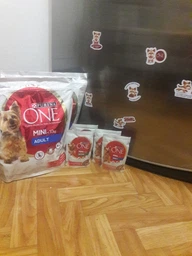Корм консервований Purina One Mini/Small Adult для собак до 10кг з куркою морквою зеленою квасолею в підливі 85 г (8445290298263) фото від покупців 11