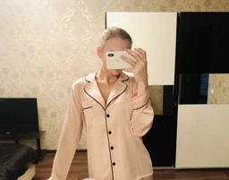 Піжама Forli Піжамний шовковий костюм із брюками Beige Peach XL Бежевий SH0009-01-69_XL