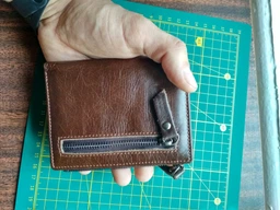 Чоловічий вертикальний гаманець Vintage із натуральної шкіри коричневого кольору для прав (bg146fash87) фото від покупців 10
