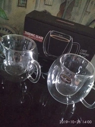 Набор чашек Luigi Bormioli Thermic Glass Supremo Coffee 300 мл 2 шт (10973/01) фото от покупателей 1