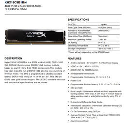 Оперативная память HyperX DDR3-1600 8192MB PC3-12800 FURY Red (HX316C10FR/8) фото от покупателей 11