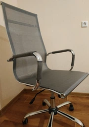 Кресло офисное AMF Slim Net HB (XH-633) черный (механизм Tilt/металл/ткань сетка) (512065) фото від покупців 7