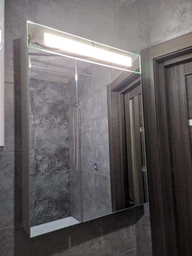 Зеркальный шкаф Мойдодыр ЛАГУНА ЗШ-80х80 с LED-лампами фото от покупателей 11