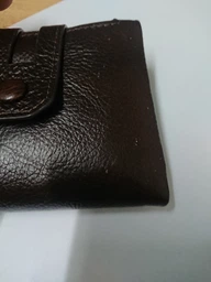 Шкіряний чоловічий гаманець Vintage середнього розміру коричневого кольору з кнопкою (bg146fash02) фото від покупців 13