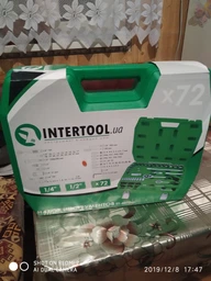 Набір інструментів 72од., 1/2" та 1/4" INTERTOOL ET-6072SP фото від покупців 15