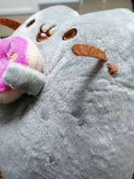 Мягкая игрушка кот Пушин кэт Pusheen cat S&T с Пончиком в лапках 15х12 см Серый (n-71) фото от покупателей 4