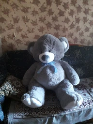 Іграшка плюшевий ведмедик Teddy Boom Томмі 150 см сірий фото від покупців 1