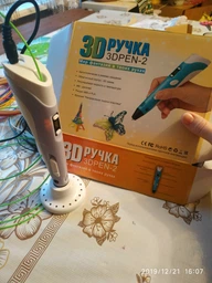 3D-ручка 3D Pen Blue с Эко Пластиком PLA (9 метров) и Трафаретами фото от покупателей 11