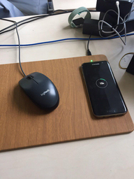 Бездротовий зарядний пристрій Qitech Mouse Pad 2 QI Fast Charge Dark Grey (QT-MouseP2dk) фото від покупців 2